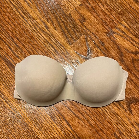 Warner's Beige Strapless Bra - Size 34C - Picture 1 of 4